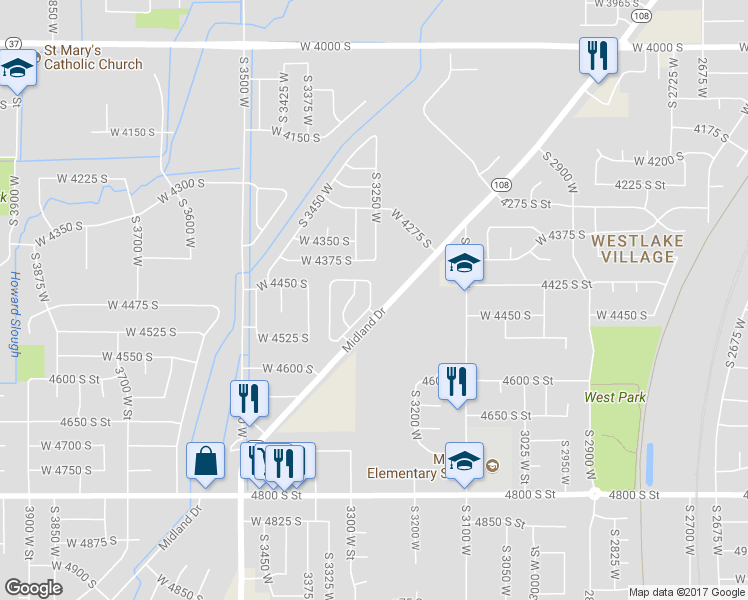map of restaurants, bars, coffee shops, grocery stores, and more near 4440 Stone Creek Road in West Haven