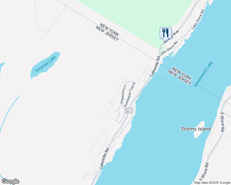 map of restaurants, bars, coffee shops, grocery stores, and more near 61 Terra Cotta Road in West Milford