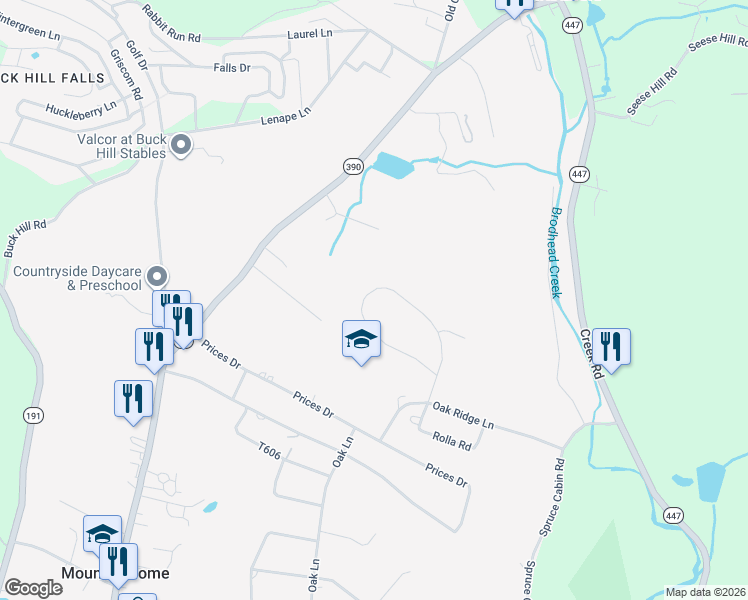 map of restaurants, bars, coffee shops, grocery stores, and more near 371 Ridge Circle in Cresco