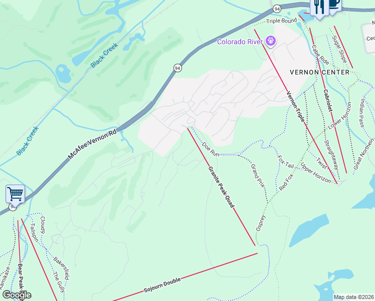 map of restaurants, bars, coffee shops, grocery stores, and more near 5 Brandywine Court in Vernon Township