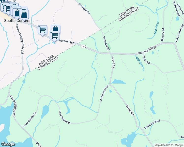 map of restaurants, bars, coffee shops, grocery stores, and more near 171 Proprietors Crossing in New Canaan