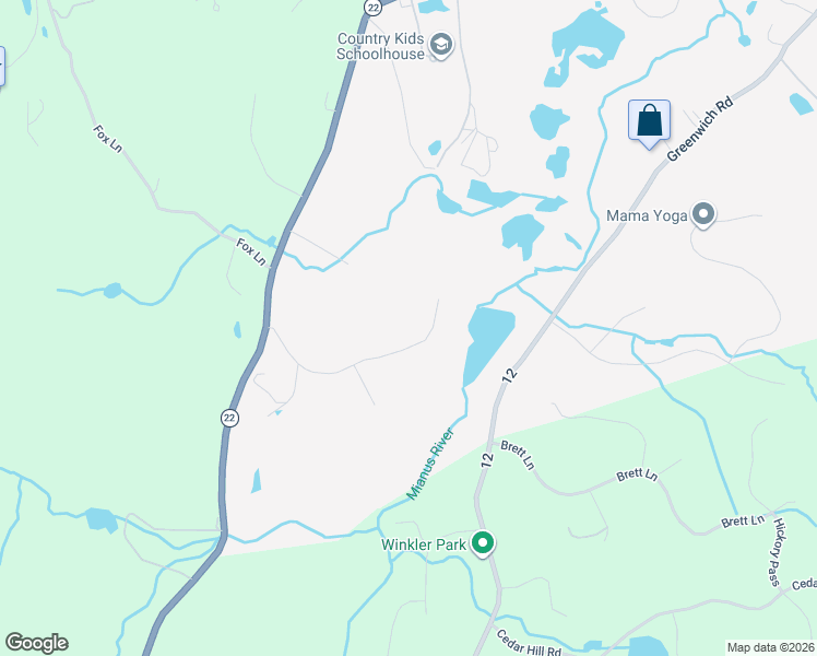 map of restaurants, bars, coffee shops, grocery stores, and more near 22 Captain Theale Road in Bedford