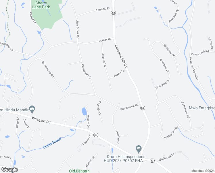 map of restaurants, bars, coffee shops, grocery stores, and more near 87 Heather Lane in Wilton