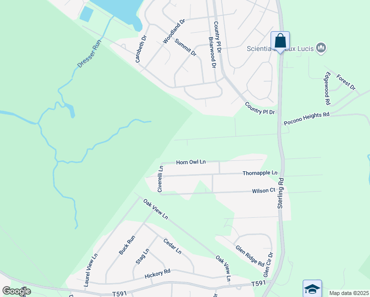 map of restaurants, bars, coffee shops, grocery stores, and more near 187 Ryans Road in Tobyhanna