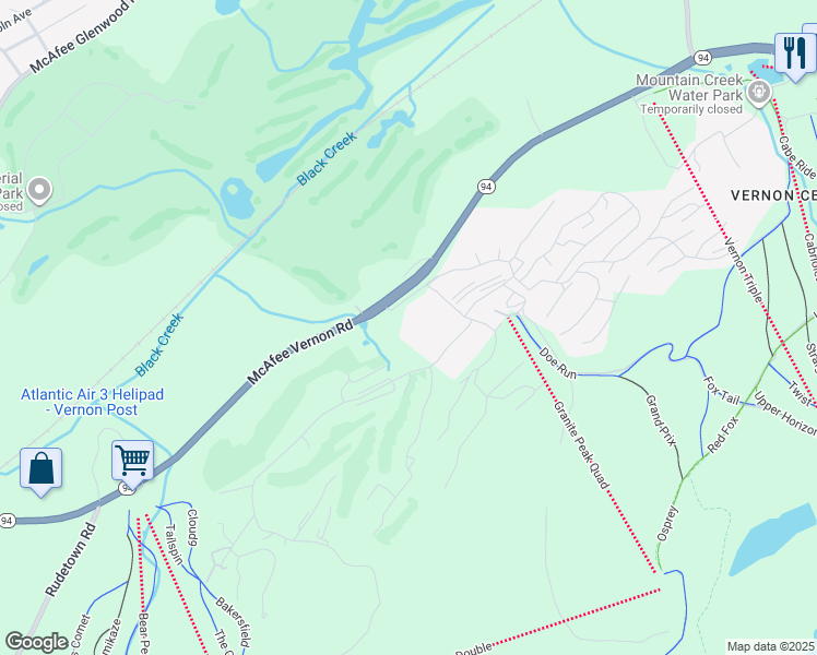 map of restaurants, bars, coffee shops, grocery stores, and more near 2 Chamonix Drive in Sussex County