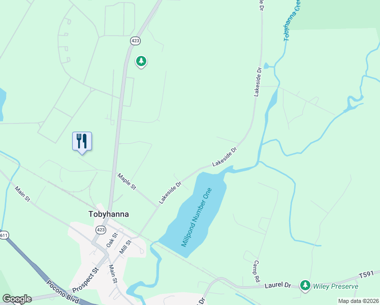 map of restaurants, bars, coffee shops, grocery stores, and more near 643 Sr4011 in Tobyhanna