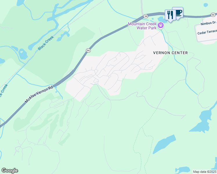 map of restaurants, bars, coffee shops, grocery stores, and more near 4 Davos Drive in Vernon Township