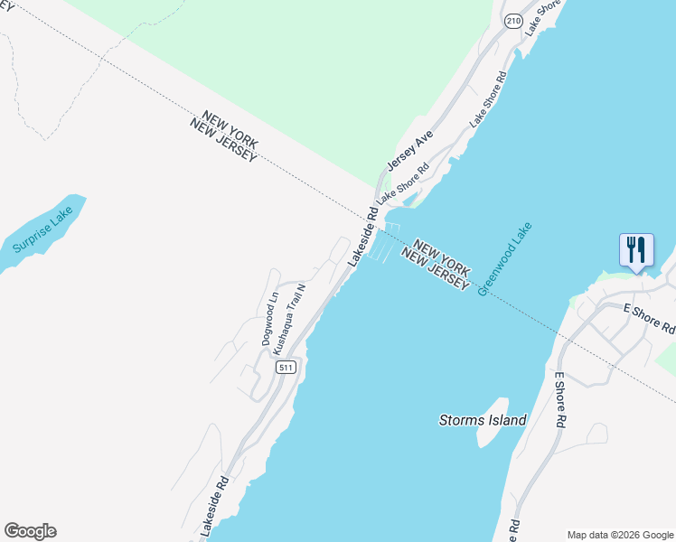 map of restaurants, bars, coffee shops, grocery stores, and more near 12 Gifford Road in West Milford