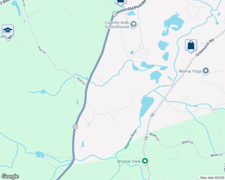 map of restaurants, bars, coffee shops, grocery stores, and more near 165 Old Post Road in Mount Kisco