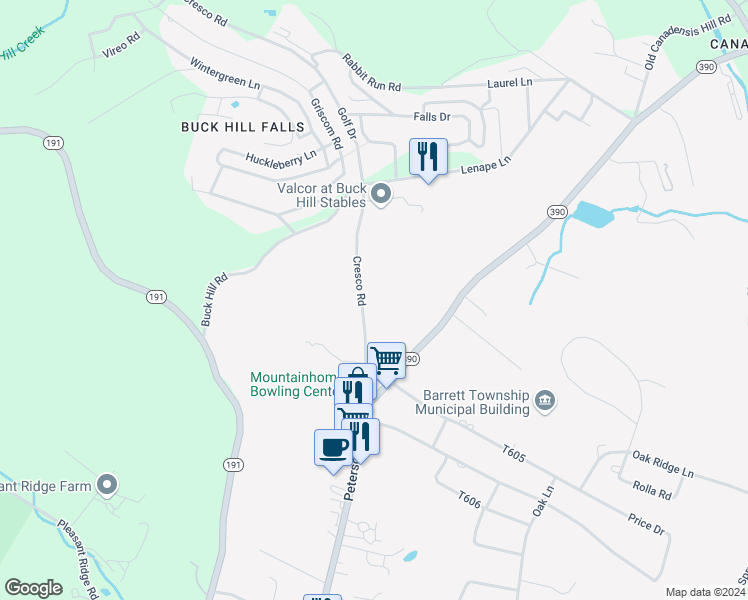 map of restaurants, bars, coffee shops, grocery stores, and more near 150 Golf Drive in Cresco
