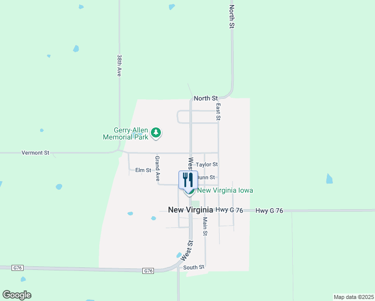 map of restaurants, bars, coffee shops, grocery stores, and more near 801 West Street in New Virginia