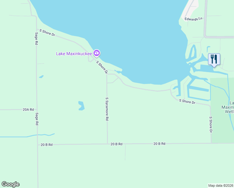 map of restaurants, bars, coffee shops, grocery stores, and more near 20064-20498 South Sycamore Road in Culver
