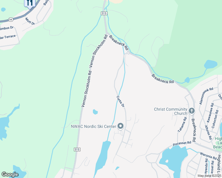 map of restaurants, bars, coffee shops, grocery stores, and more near 12 Curtis Drive in Vernon Township