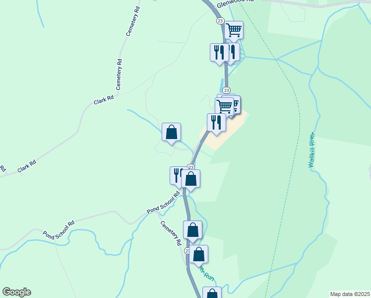 map of restaurants, bars, coffee shops, grocery stores, and more near 7 Boulder Hills Boulevard in Wantage