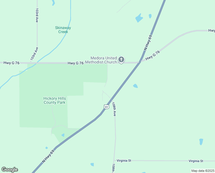 map of restaurants, bars, coffee shops, grocery stores, and more near 23459 Main Street in New Virginia