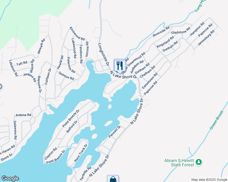 map of restaurants, bars, coffee shops, grocery stores, and more near 35 Greenwood Avenue in West Milford