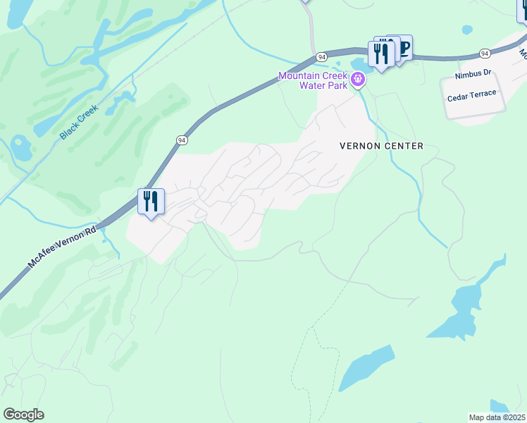 map of restaurants, bars, coffee shops, grocery stores, and more near 3 Telemark Drive in Vernon Township