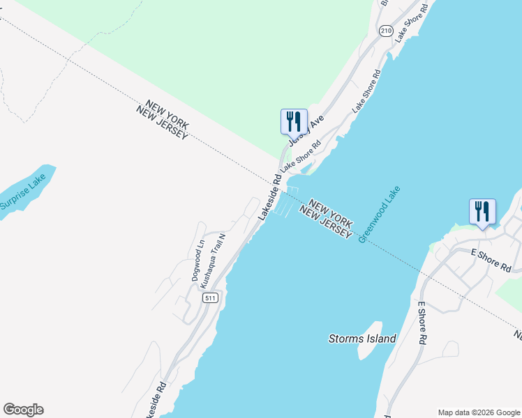 map of restaurants, bars, coffee shops, grocery stores, and more near 12 Gifford Road in West Milford