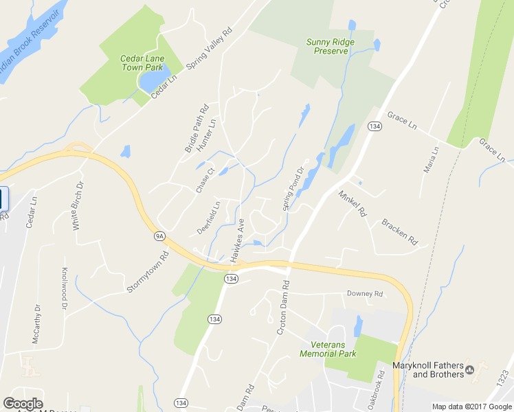 map of restaurants, bars, coffee shops, grocery stores, and more near 122 Woods Brooke Circle in Ossining