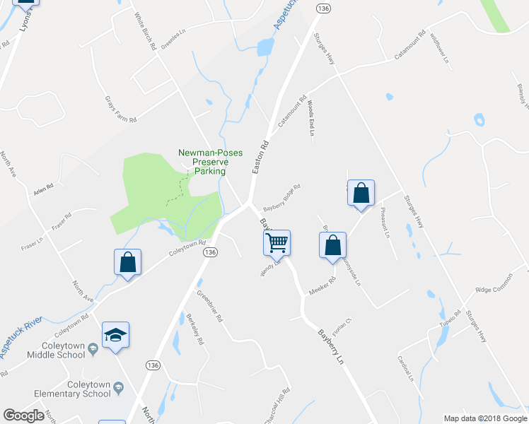 map of restaurants, bars, coffee shops, grocery stores, and more near in Westport