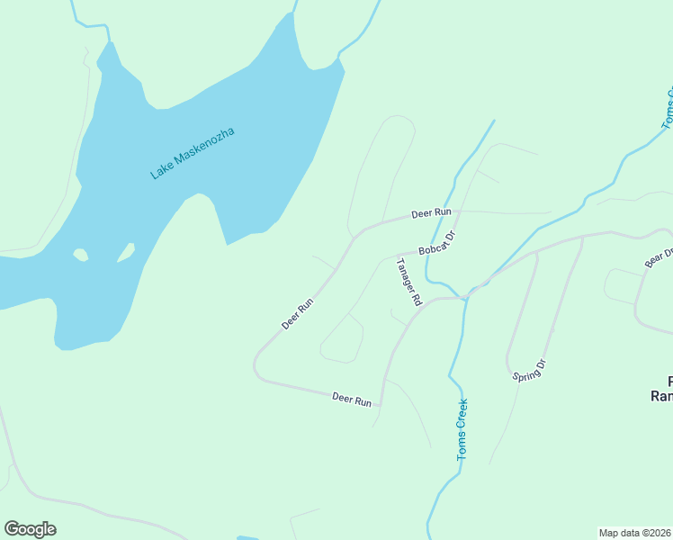 map of restaurants, bars, coffee shops, grocery stores, and more near Deer Run Road in Pike County