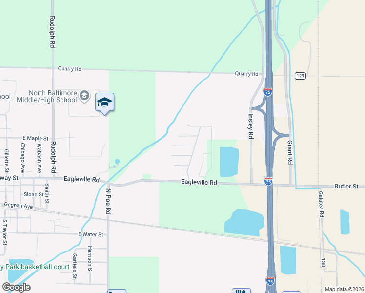 map of restaurants, bars, coffee shops, grocery stores, and more near Eagle Landing M H P Road 3 in North Baltimore