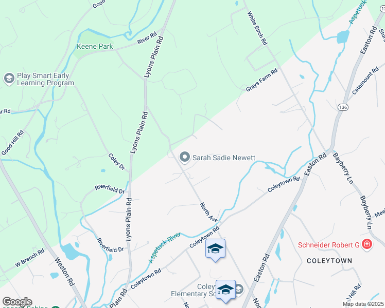 map of restaurants, bars, coffee shops, grocery stores, and more near 5 Fraser Road in Westport