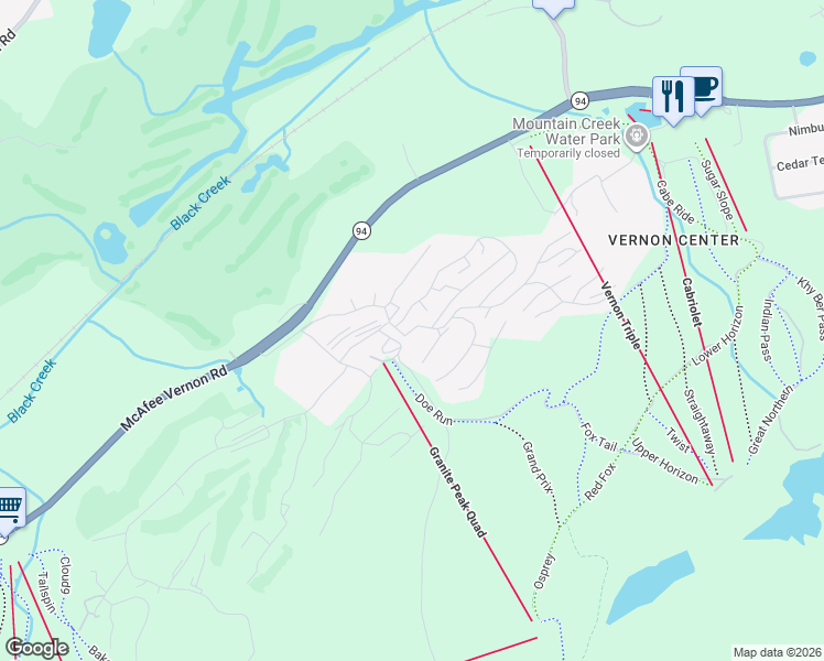 map of restaurants, bars, coffee shops, grocery stores, and more near 3 Great Gorge Drive in Sussex County