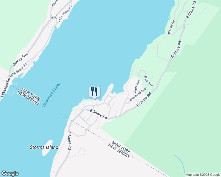 map of restaurants, bars, coffee shops, grocery stores, and more near 59 West Cove Road in Greenwood Lake