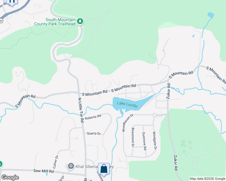 map of restaurants, bars, coffee shops, grocery stores, and more near 285 South Mountain Road in New City