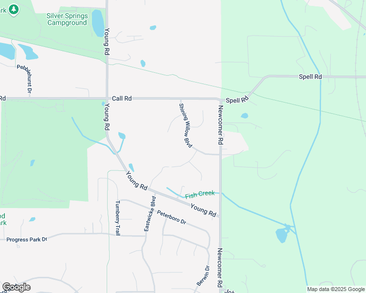map of restaurants, bars, coffee shops, grocery stores, and more near 4888 Shining Willow Boulevard in Stow