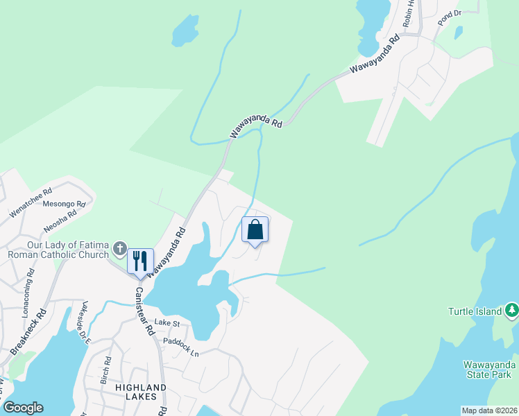 map of restaurants, bars, coffee shops, grocery stores, and more near 11 Bridge Road in Vernon Township