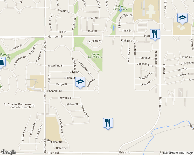map of restaurants, bars, coffee shops, grocery stores, and more near 18602 Hoich Dr in Omaha