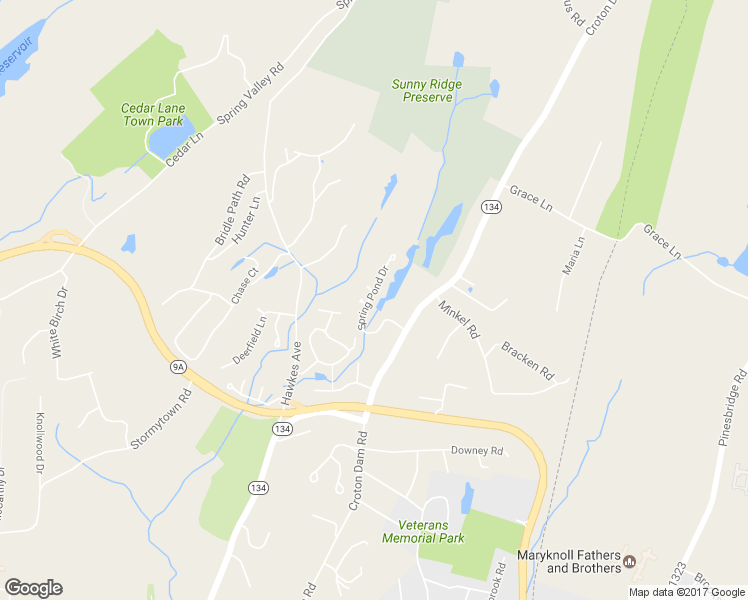 map of restaurants, bars, coffee shops, grocery stores, and more near 35 Spring Pond Drive in Ossining