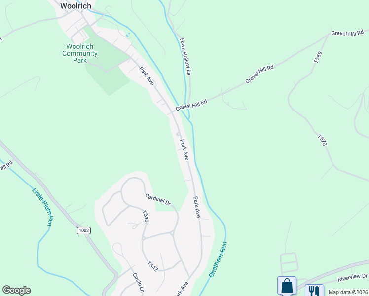 map of restaurants, bars, coffee shops, grocery stores, and more near 657 Park Avenue in Lock Haven