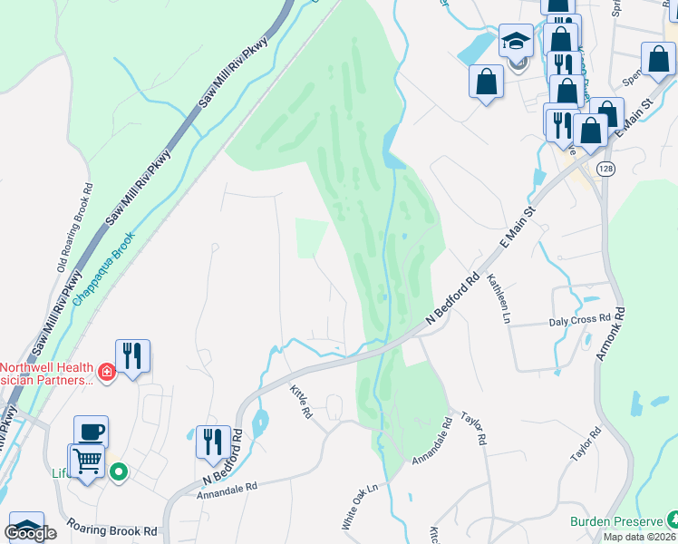 map of restaurants, bars, coffee shops, grocery stores, and more near 22 Petersville Road in Mount Kisco