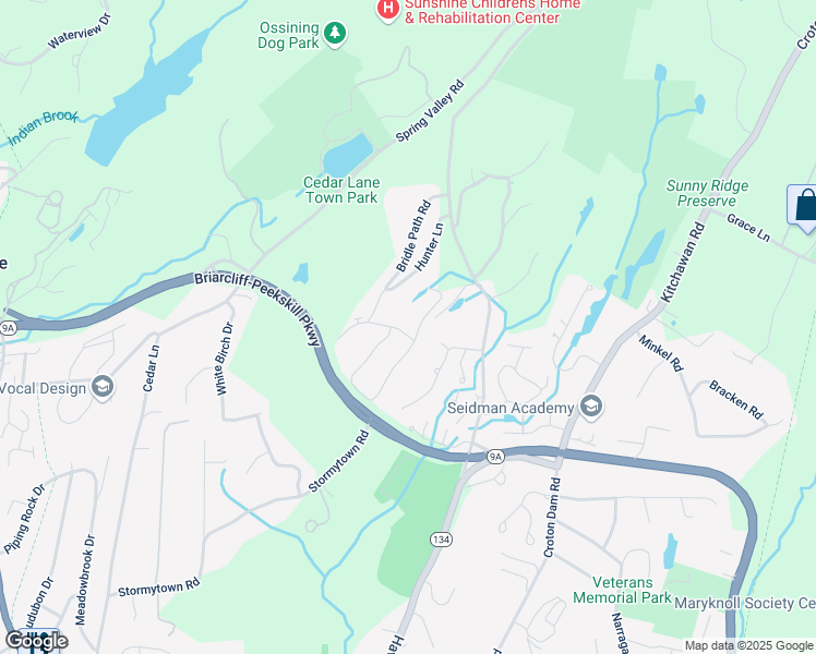 map of restaurants, bars, coffee shops, grocery stores, and more near 05-5 Saddle Trail in Ossining
