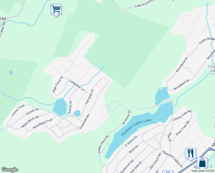 map of restaurants, bars, coffee shops, grocery stores, and more near 1-7 Fairview Terrace in Sussex County