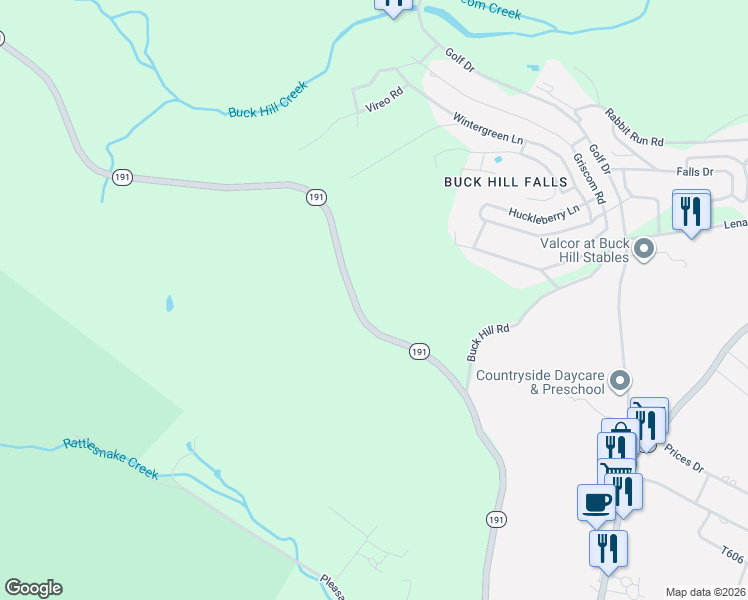 map of restaurants, bars, coffee shops, grocery stores, and more near Pennsylvania 191 in Cresco