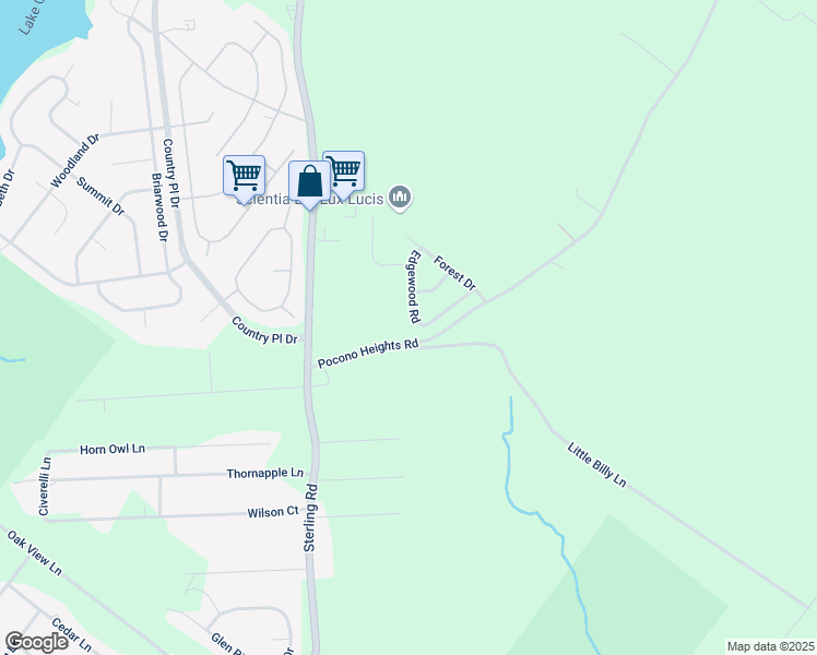 map of restaurants, bars, coffee shops, grocery stores, and more near 723 Edgewood Road in Tobyhanna
