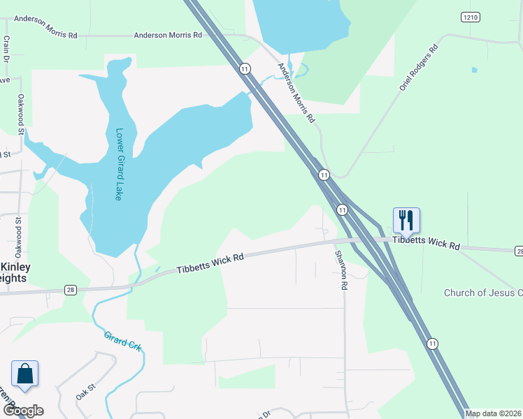 map of restaurants, bars, coffee shops, grocery stores, and more near 936 Tibbetts Wick Road in Girard