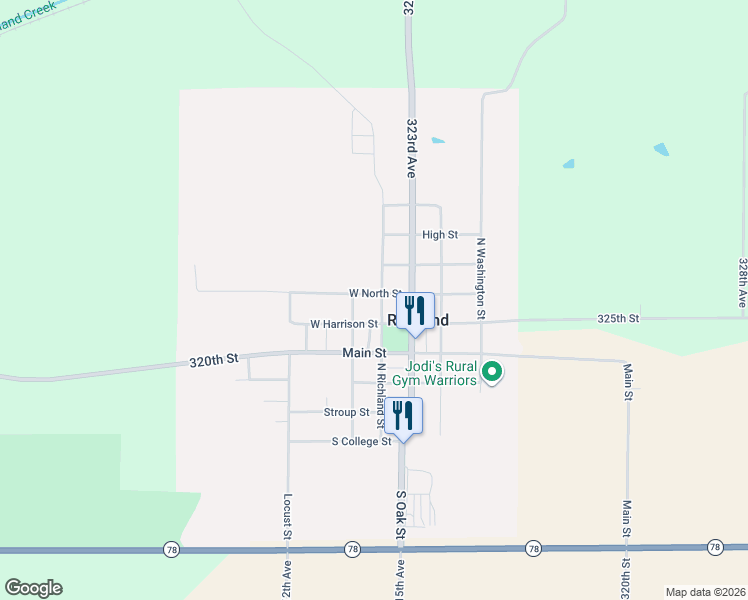 map of restaurants, bars, coffee shops, grocery stores, and more near 201-299 West Harrison Street in Richland