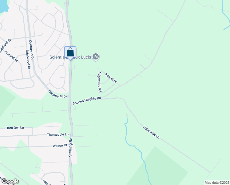 map of restaurants, bars, coffee shops, grocery stores, and more near 1169 Pocono Heights Road in Tobyhanna
