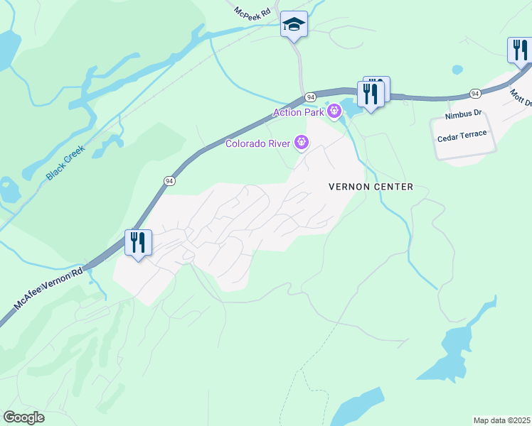 map of restaurants, bars, coffee shops, grocery stores, and more near 13 Great Gorge Drive in Vernon Township
