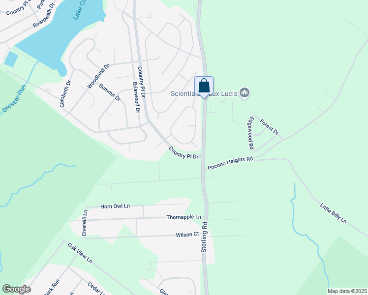 map of restaurants, bars, coffee shops, grocery stores, and more near 204 Greenbriar Circle in Tobyhanna