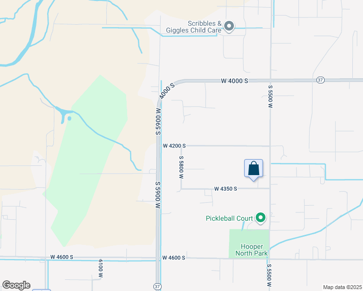 map of restaurants, bars, coffee shops, grocery stores, and more near 4163 South 5800 West in Hooper