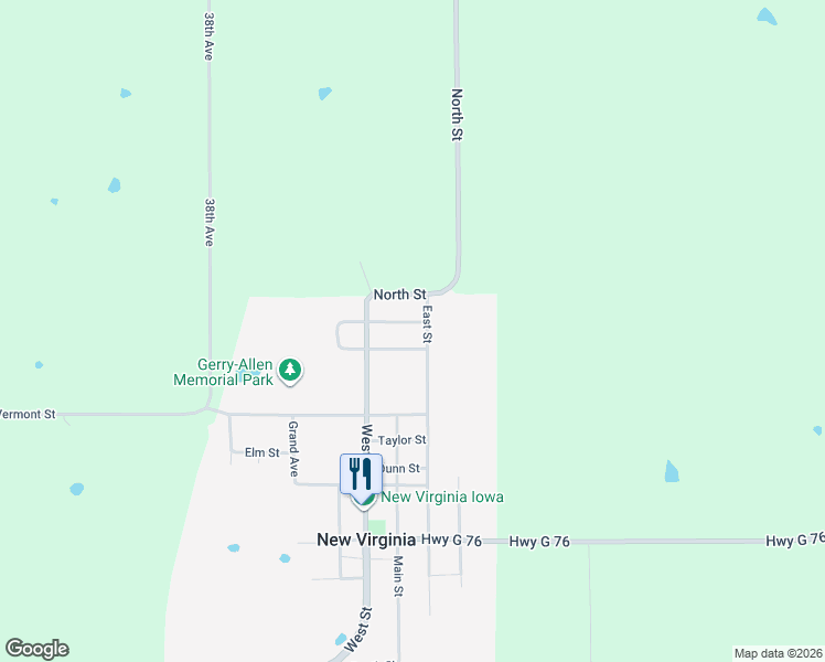 map of restaurants, bars, coffee shops, grocery stores, and more near 302 Davidson Street in New Virginia