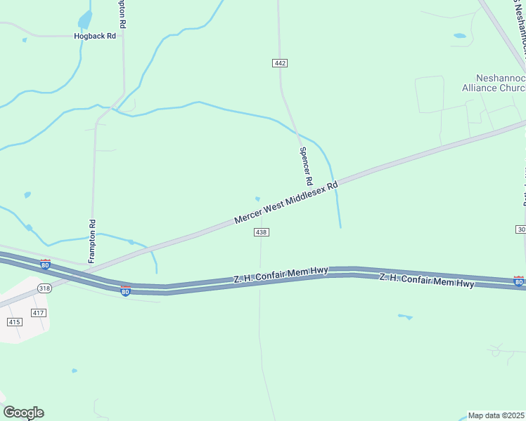map of restaurants, bars, coffee shops, grocery stores, and more near 2574 Mercer West Middlesex Road in West Middlesex