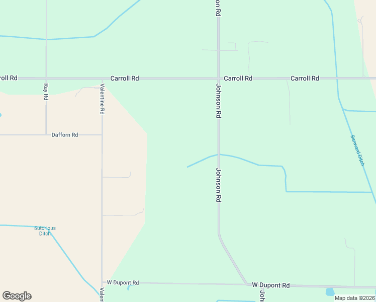map of restaurants, bars, coffee shops, grocery stores, and more near 11319 Johnson Road in Fort Wayne