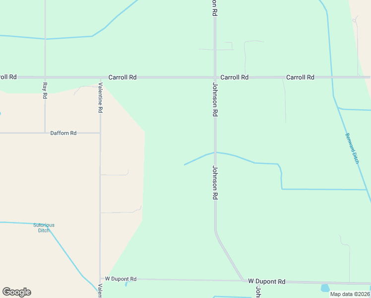 map of restaurants, bars, coffee shops, grocery stores, and more near 11319 Johnson Road in Fort Wayne